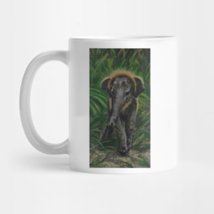 Baby Elephant in the tall grass Mug